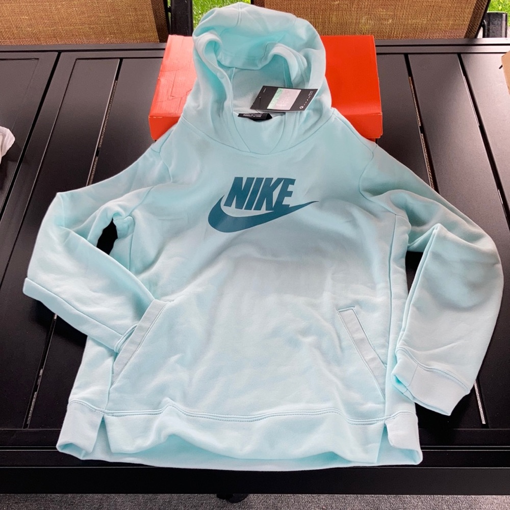 Nike Girls (XL) cotton hoodie in light blue